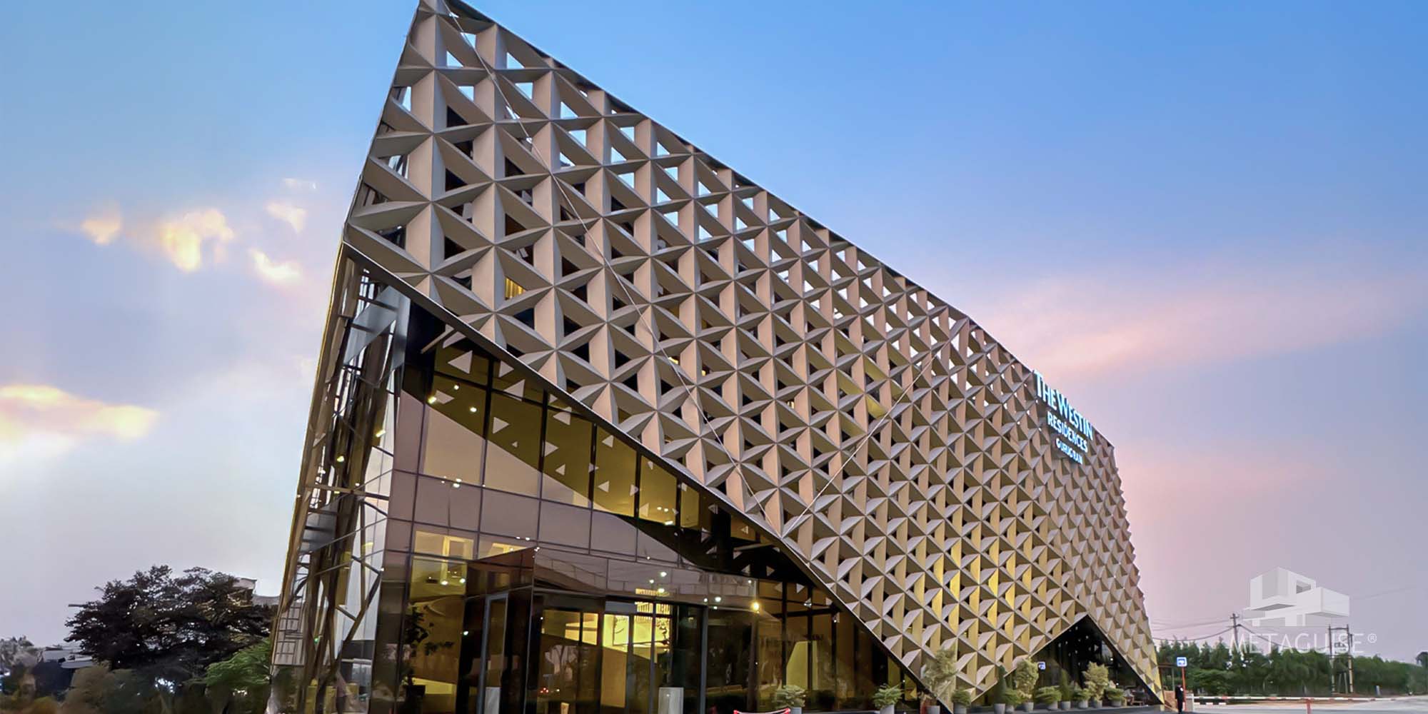 3D elevation panel finishing stage – precision fabricated pyramid and fold pattern panels
