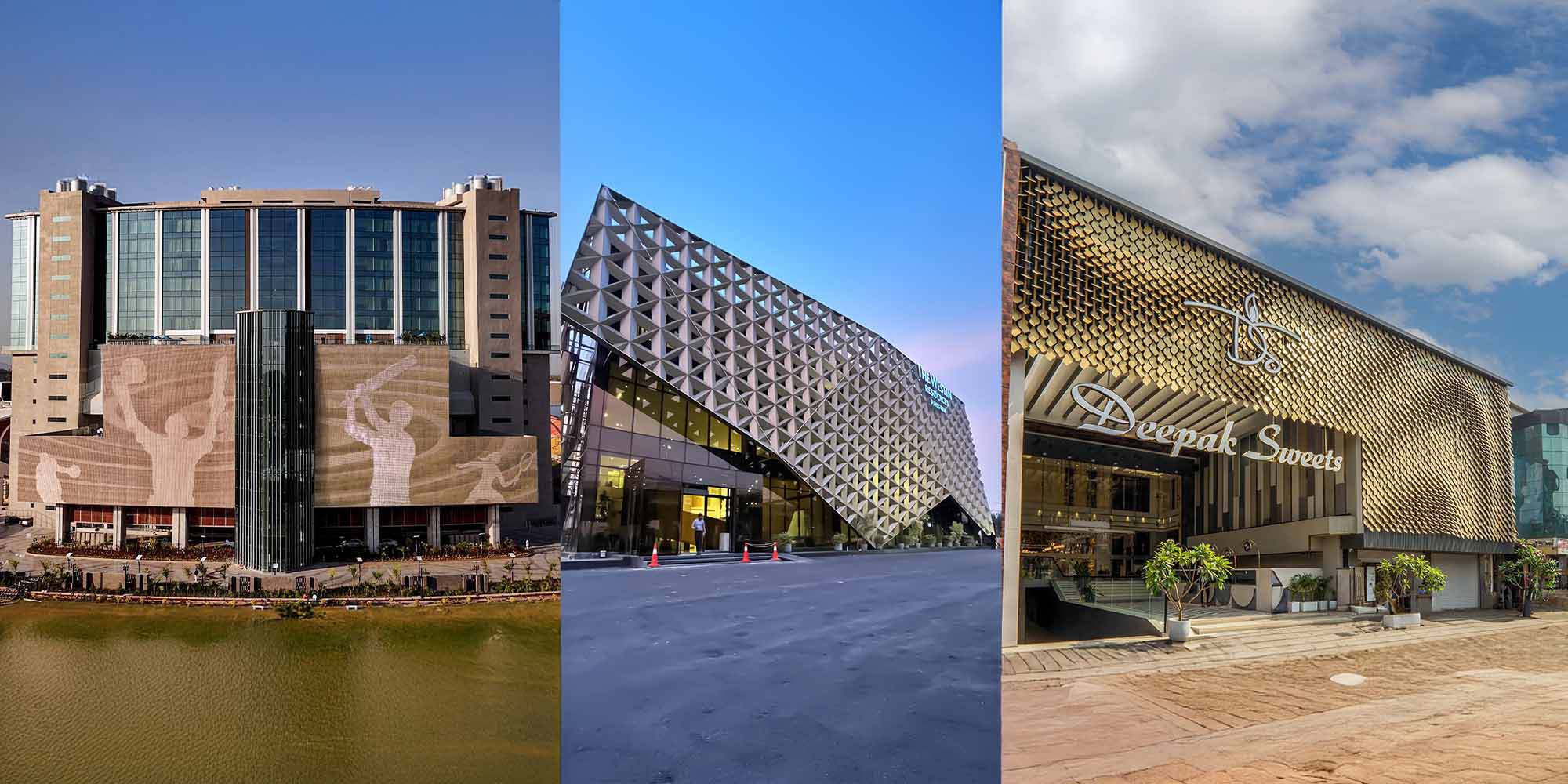 Metaguise sustainable perforated metal facade system for modern architecture India