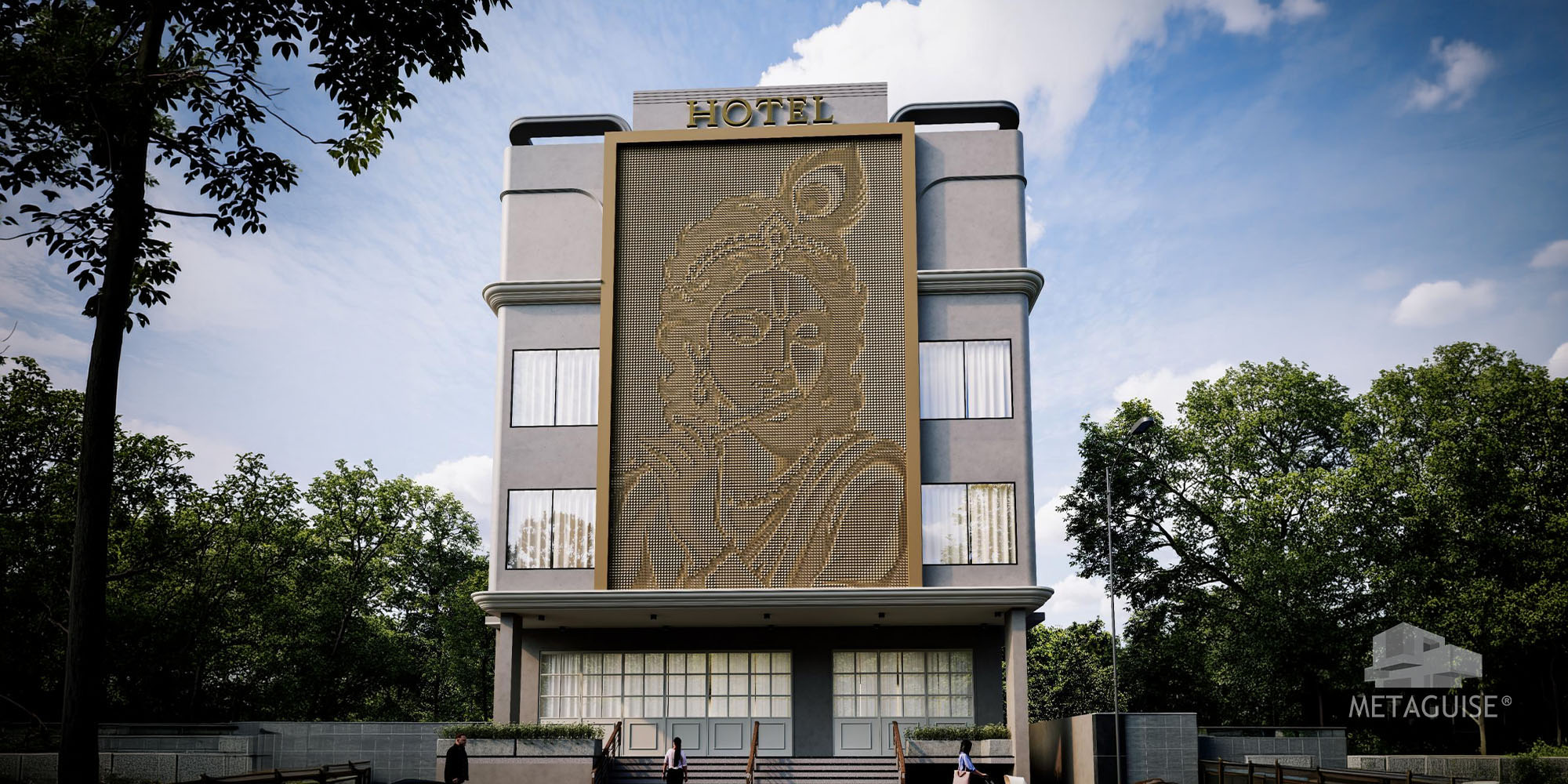 A Portrait of Lord Krishna, Built From Metal Discs